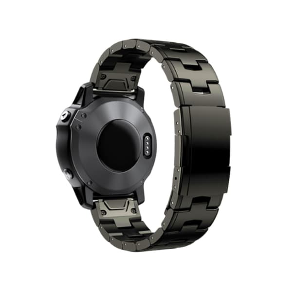 INF Titan-klokkebånd for Garmin Fenix 7X/6X/5X - Hurtigutløser, 26 mm, svart