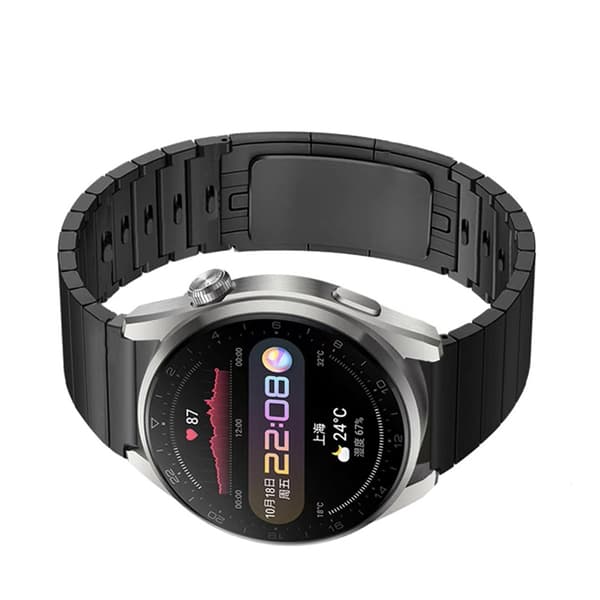 INF Svart klockarmband i rostfritt stål med snabbkoppling för Huawei GT3/GT2 Pro 46mm