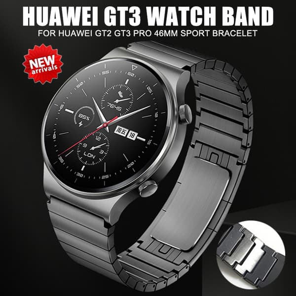 INF Ruostumattomasta teräksestä valmistettu kellonhihna Huawei GT3/GT2 Pro 46 mm - Harmaa