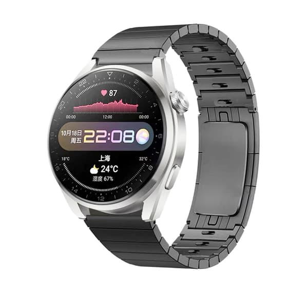 INF Ruostumattomasta teräksestä valmistettu kellonhihna Huawei GT3/GT2 Pro 46 mm - Harmaa