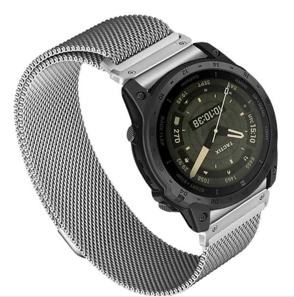 INF Snabbkoppling Milanese Metal Watch Strap för Garmin Fenix 7X Pro/Fenix 58