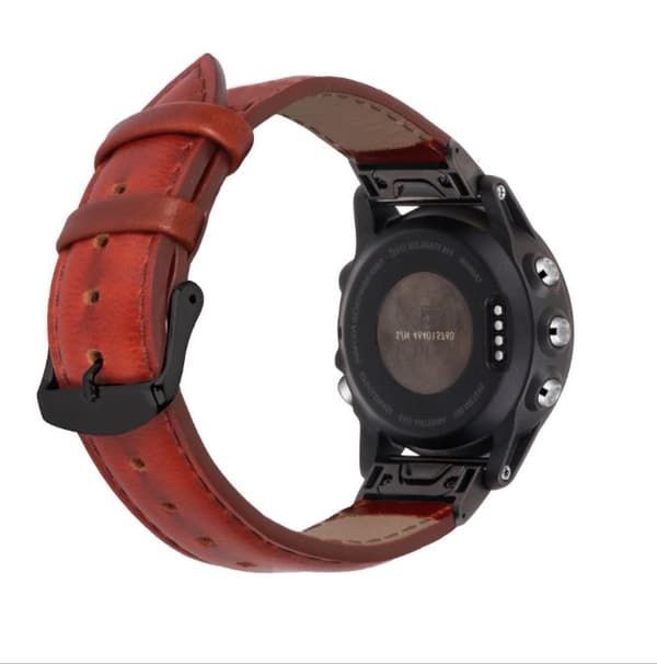 INF Aito nahkainen kellonhihna Garmin Fenix 7S / 6S / 5S -laitteille - pikairrostus