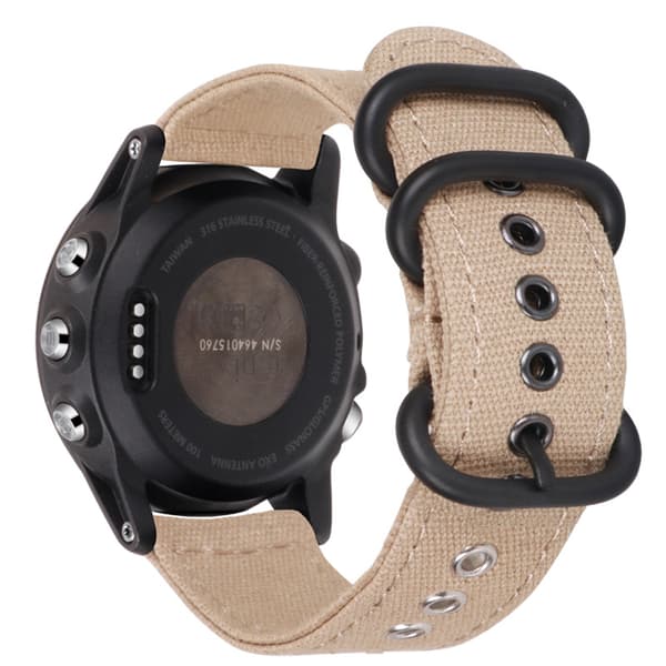 INF 26mm lærredsrem kompatibel med Garmin Fenix 7X Pro/7X/6X Pro/6X/5X Plus/3/3HR