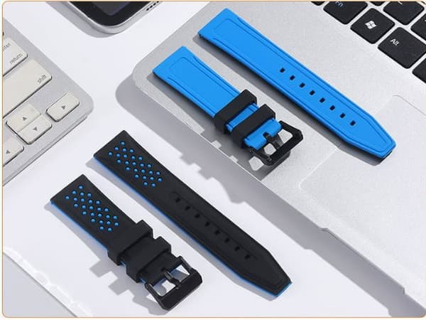 INF Silikone urrem til Huawei/Samsung/Garmin Blå 24 mm