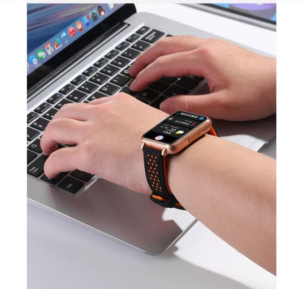 INF Silikonreim til Huawei/Samsung/Garmin Oransje 26 mm