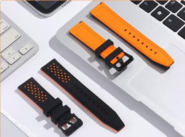 INF Silikone urrem til Huawei/Samsung/Garmin Orange 26 mm