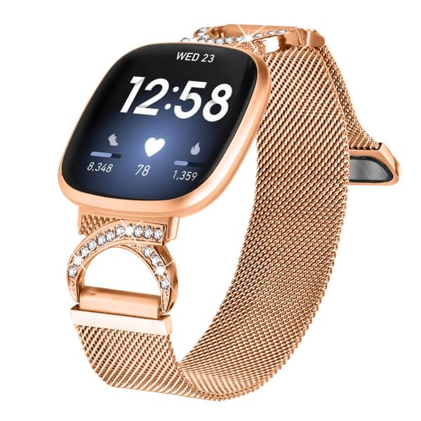 INF Roségold Milanese klokkereim for Fitbit Versa 4
