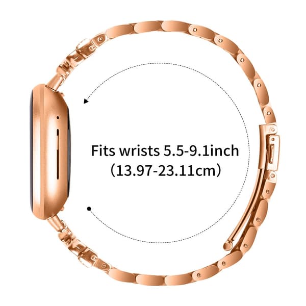 INF Funklende sommerfugl Fitbit Versa 3/4 rem med tre rhinsten