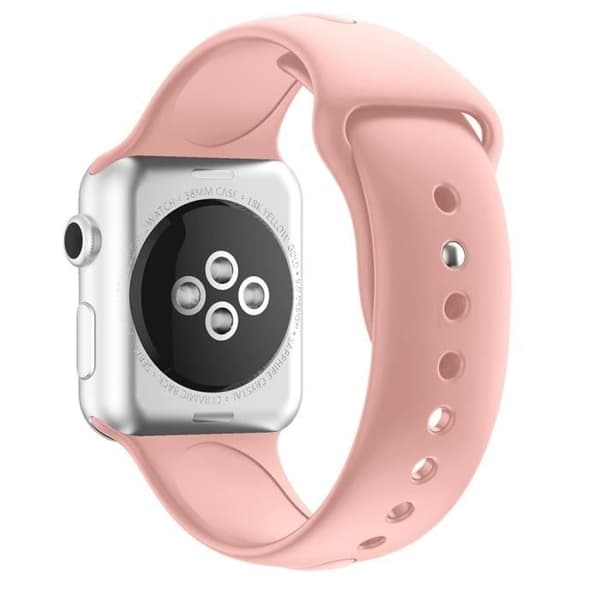 [Kompatibel Apple iWatch 40 mm] Armbandsilikon Rosa Mjuk Storlek S-M Sport Unisex Ersättning Klocka