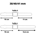 Miniatyrbild 3 av 4: Armbandskompatibel med Apple Watch 38mm 40mm 41mm Serie 8 7 6 5 4 3 2 1 SE - Storlek S - Mjuk svart silikon ersättningsarmband Ph