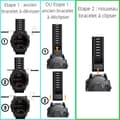 Miniatyrbild 3 av 4: Armband för Garmin Tactix Delta Solar - Tactix Delta Solar Ballistik - Tactix Delta Sapphire - Svart silikon 26mm Phonillico®