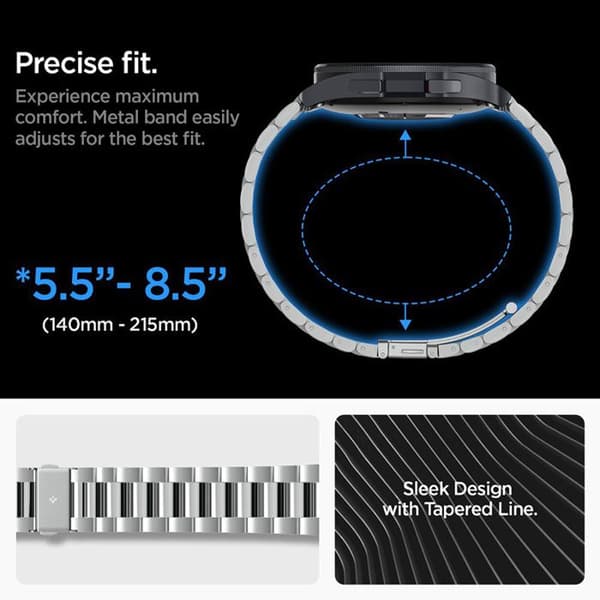 Spigen Modern Fit Band - Armband för Samsung Galaxy Watch 6 Classic 47 mm (Silver)