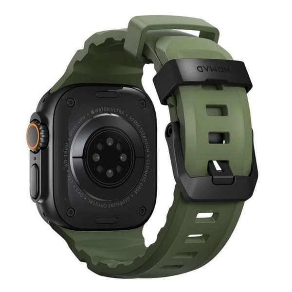 Nomad Armband Rocky Point för Apple Watch 42mm / 44mm / 45mm / 49mm - Skogsvin - NM014797858