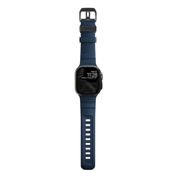 Nomad Armband Rocky Point för Apple Watch 42mm / 44mm / 45mm / 49mm - Atlantisk/Svart - NM014827858