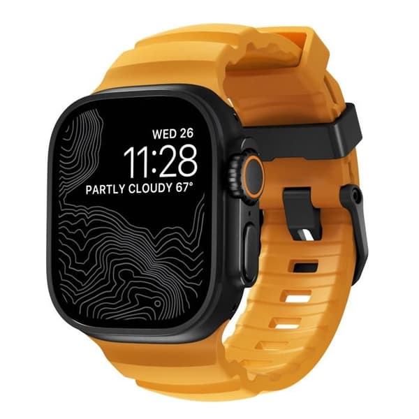 Nomad Armbandsur Rocky Point för Apple Watch 42mm / 44mm / 45mm / 49mm - Sol / Svart - NM014810858