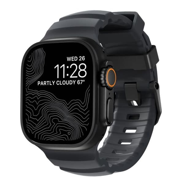 Nomad Armband Rocky Point för Apple Watch 42mm / 44mm / 45mm / 49mm - Gul/Svart - NM014803858