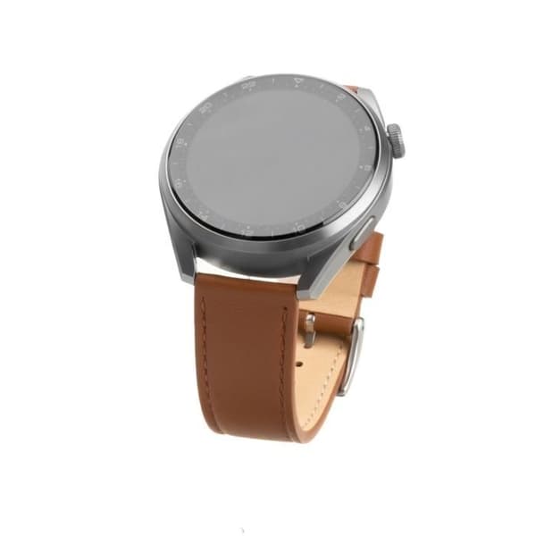 Äkta läderarmband FIXED läderrem 20 mm brett för smartklocka, brun