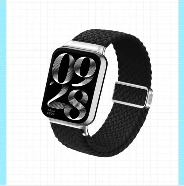 INF Xiaomi Smart Band - Obsidian musta nailonpunottu ranneke Xiaomi 9 Pro