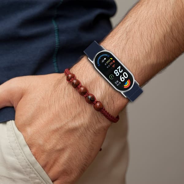 INF Xiaomi Mi Band 9/8/NFC Hengittävä nailoninen kellon ranneke