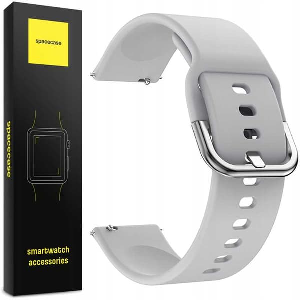 Spacecase Silikonstrap 22Mm Grå For Smartwatches