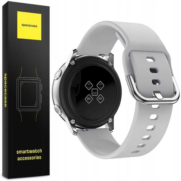 Spacecase Silikonstrap 22Mm Grå For Smartwatches