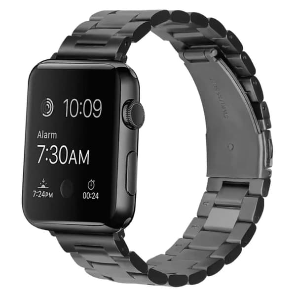 Apple Watch i lyxig Metallarmband i rostfritt stål - Stainless - Elegant & Hållbart - Till 38 mm / 40 mm / 41 mm