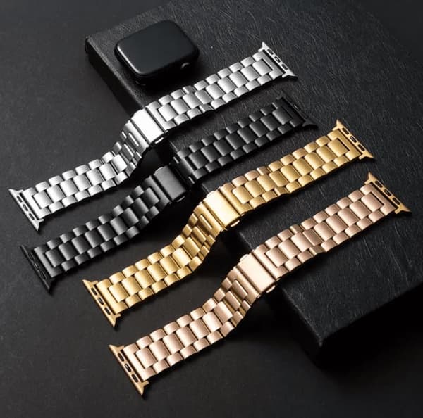 Apple Watch i lyxig Metallarmband i rostfritt stål - Stainless - Elegant & Hållbart - Till 38 mm / 40 mm / 41 mm