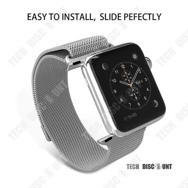 Klockarmband - TD® - Silver - Rostfritt stål - Magnetlås - Bekvämt