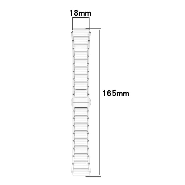 INF Keramisk rem til Huawei GT5 & GT5 Pro - 18 mm universal pasform Hvid