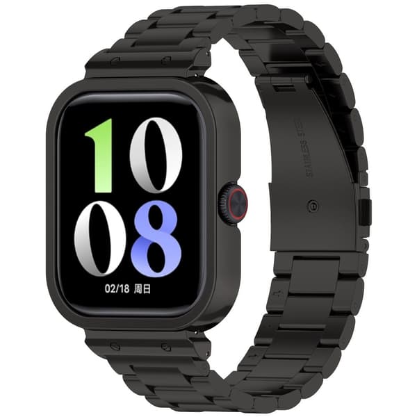 INF Premium rustfrit stålrem til Vivo Watch GT & IQOO GT Sort
