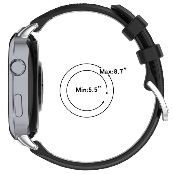 INF Tyylikäs silikoniranneke Huawei Watch D2:lle Musta + harmaa