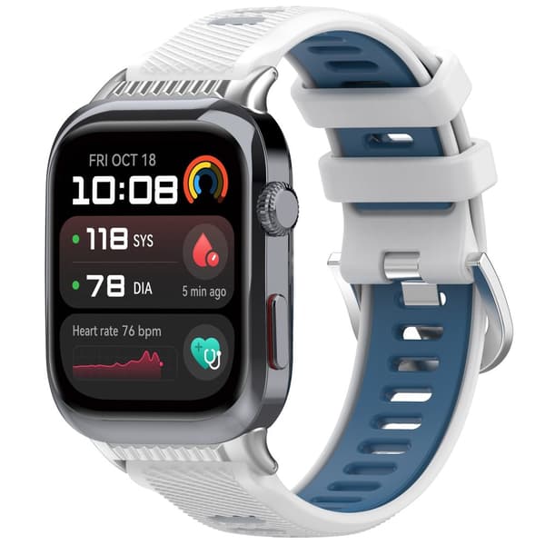 INF Tyylikäs silikoniranneke Huawei Watch D2:lle Valkoinen + sininen