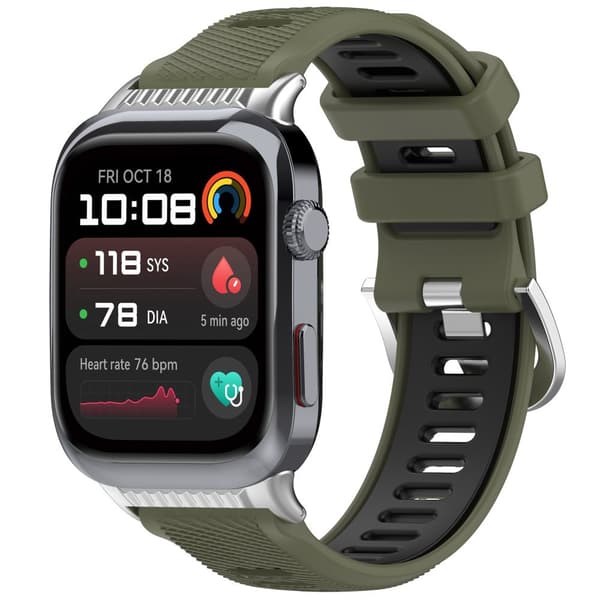 INF Tyylikäs silikoniranneke Huawei Watch D2:lle Vihreä + musta