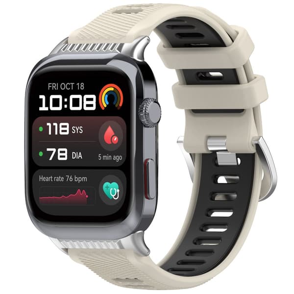 INF Stilig silikonrem til Huawei Watch D2 Beige+svart