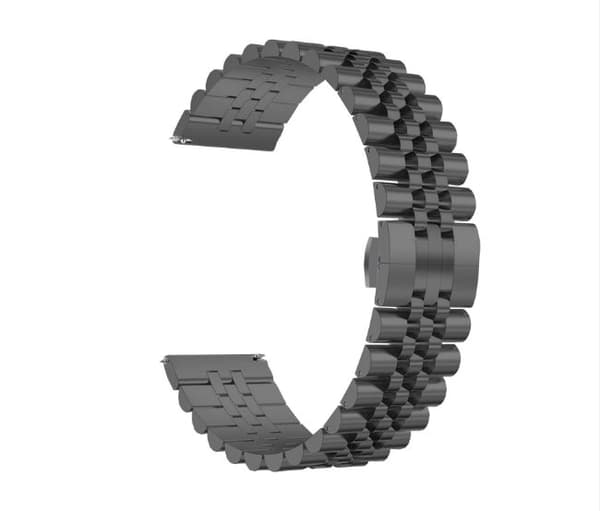INF Universelt metallklokkebånd for Huawei/Samsung Sort 22 mm