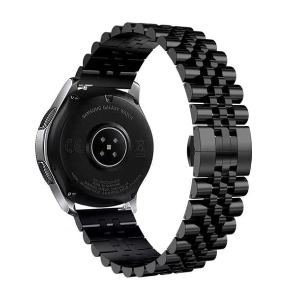 INF Yleiskäyttöinen metallinen ranneke Huawei/Samsung-kelloille Musta 22 mm