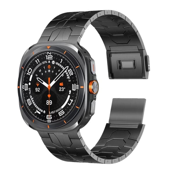 INF Premium magnetisk rustfrit stål rem til Galaxy Watch 7 Sort