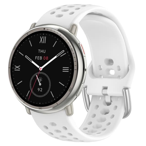 INF Amazfit Active 2-bånd - Pustende silikon sportsutskifting Hvit