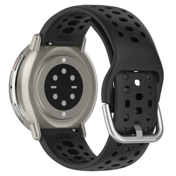 INF Amazfit Active 2-bånd - Pustende silikon sportsutskifting Sort