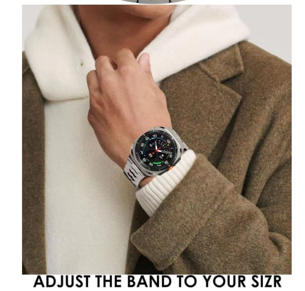 INF Premium magnetisk rustfrit stål rem til Galaxy Watch 7 Sølv