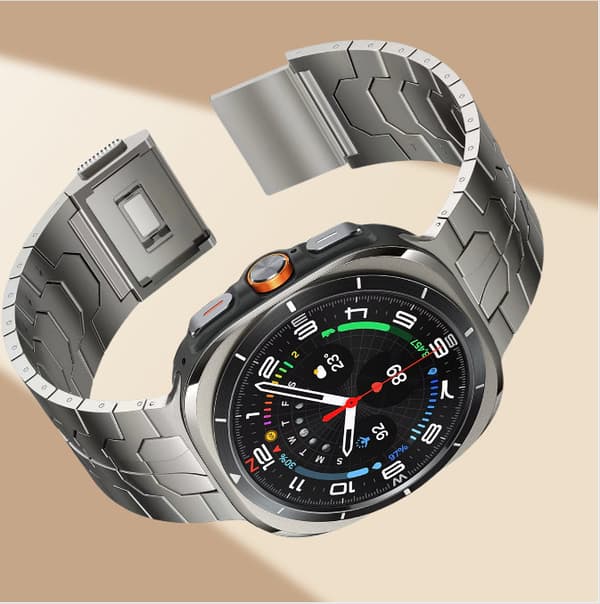 INF Premium magnetisk rustfrit stål rem til Galaxy Watch 7 Sølv