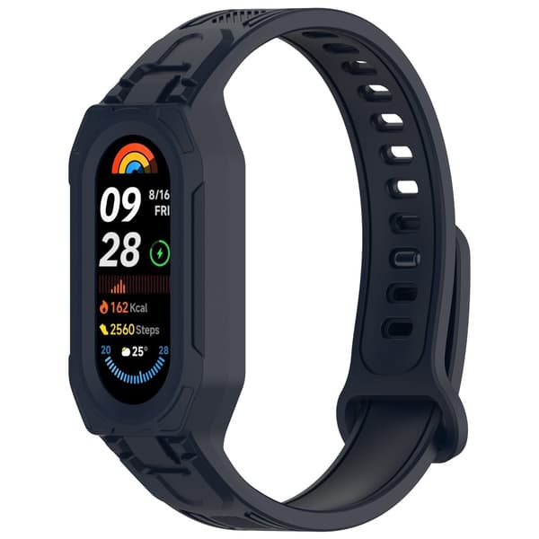 INF Universellt silikonarmband för Xiaomi Mi Band 9, 8, 7, 6, 5 Blå