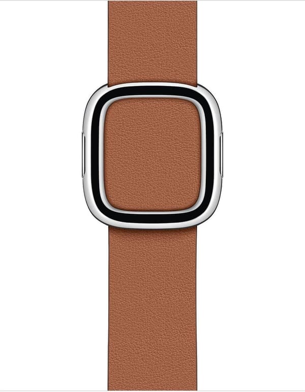 APPLE Horlogeband Watch 40 mm Modern Leren Horlogeband Zadelbruin Medi MWRD2ZM/A