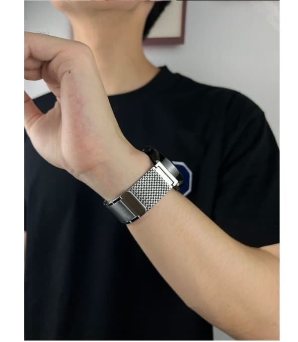 INF Premium rustfrit stålrem til Huawei GT3/GT4/Watch 3 Pro Sølv