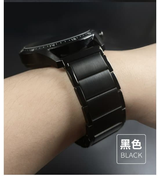 INF Premium rustfritt stålrem for Huawei GT3/GT4/Watch 3 Pro Sort
