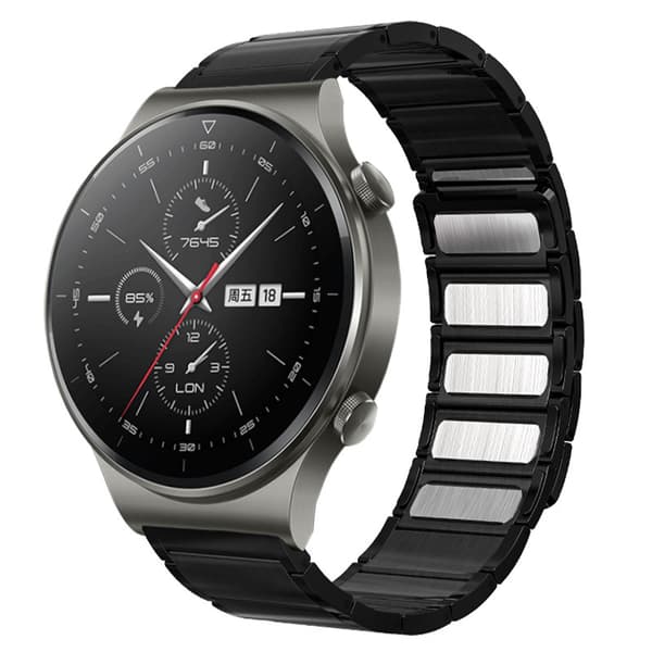 INF Premium rustfritt stålrem for Huawei GT3/GT4/Watch 3 Pro Sort
