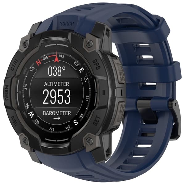 INF Midnattsblå silikonrem for Garmin Instinct 3 (45mm)