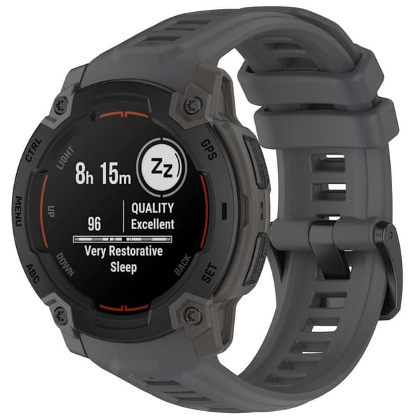 INF Garmin Instinct E (40 mm) silikoninen kellon ranneke - grafiitinharmaa