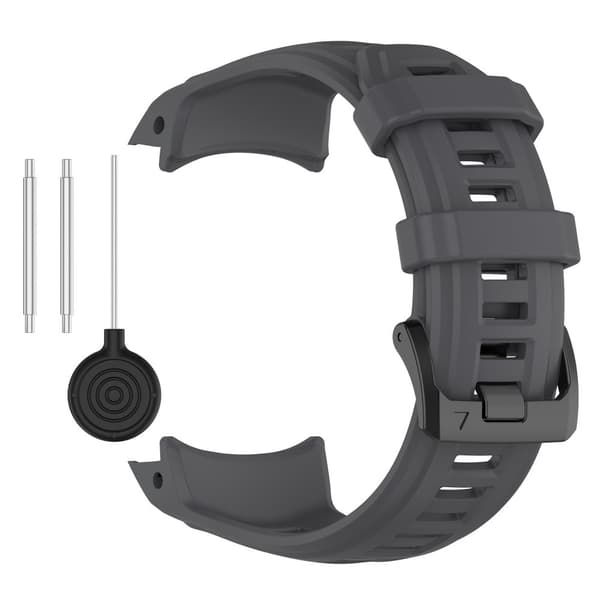 INF Silikonrem for Garmin Instinct 3 (50mm) - Grafittgrå