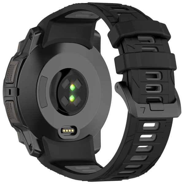 INF Garmin Instinct 3 Tvåfärgat Silikonarmband GråModel 2